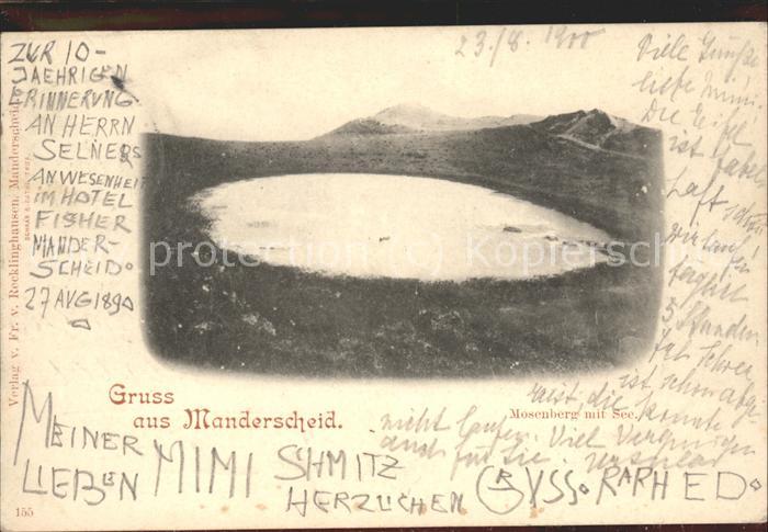 Manderscheid Eifel Mosenberg mit See