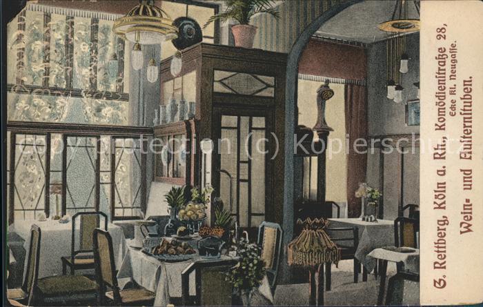 Koeln Rhein Wein und Austernstuben Gastraum