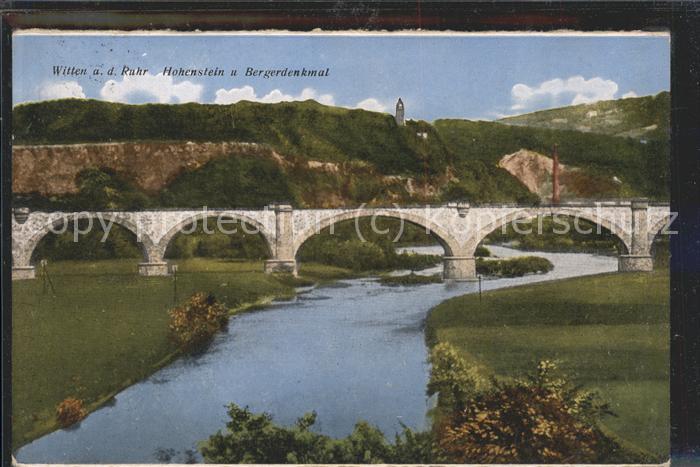 Witten Ruhr Hohenstein Brücke und Bergerdenkmal