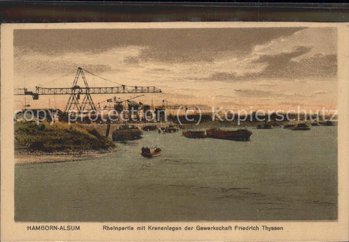 Hamborn Krananlagen der Gewerkschaft Friedrich