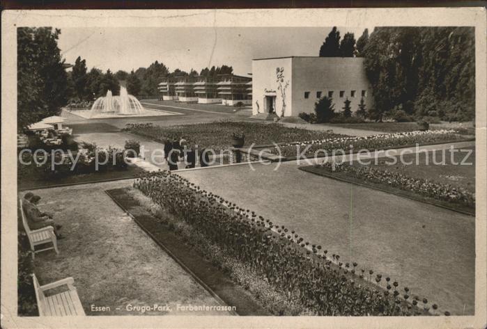 Essen Ruhr Grugapark Farbenterrassen Fontäne