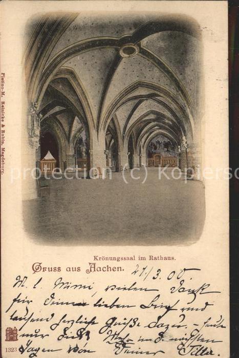 AACHEN NRW Kroenungssaal im Rathaus