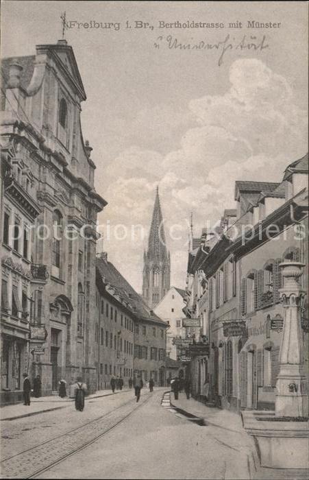 Freiburg Breisgau Bertholdstrasse mit Münster