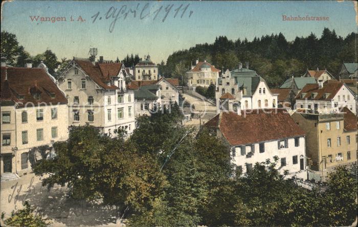 Wangen Allgaeu mit Bahnhofstrasse