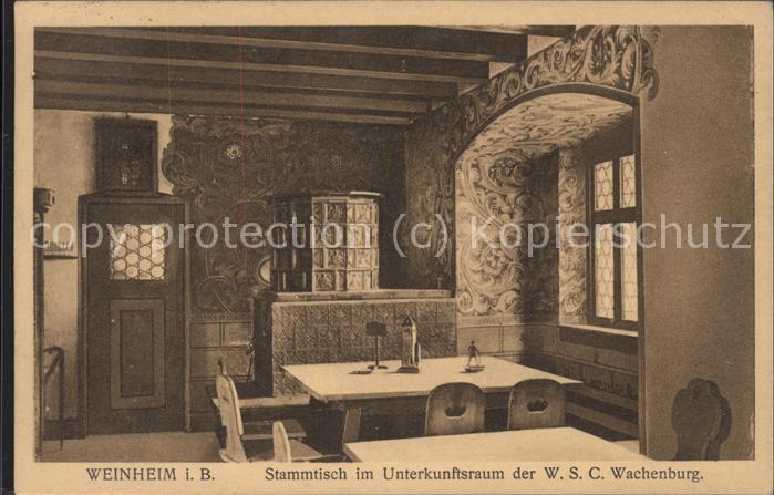 Weinheim Bergstrasse Stammtisch im Unterkunftsraum der W.S.C