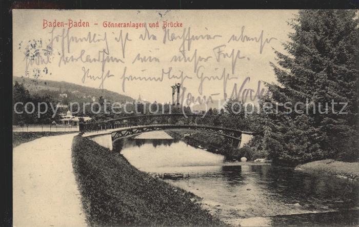 BADEN-BADEN BW Goenneranlagen u.Bruecke
