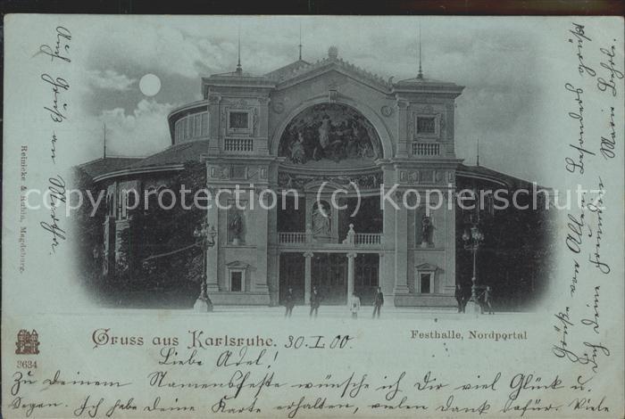 Karlsruhe Festhalle mit Nordportal