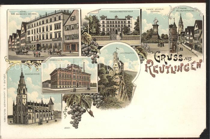 Reutlingen Hotel zum Goldenen Ochsen u.Webschule