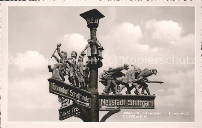 Lenzkirch Hochschwarzwald BW mit div.Wegweisern