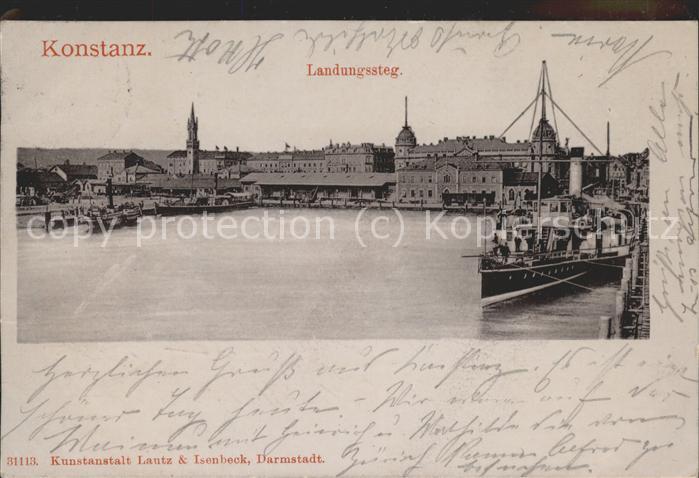 Konstanz Bodensee Landungssteg im Hafen