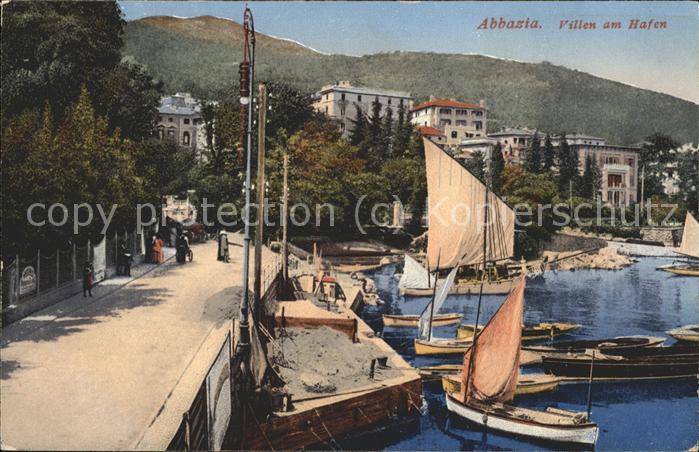 Opatija Abbazia Hafen Villen Boote