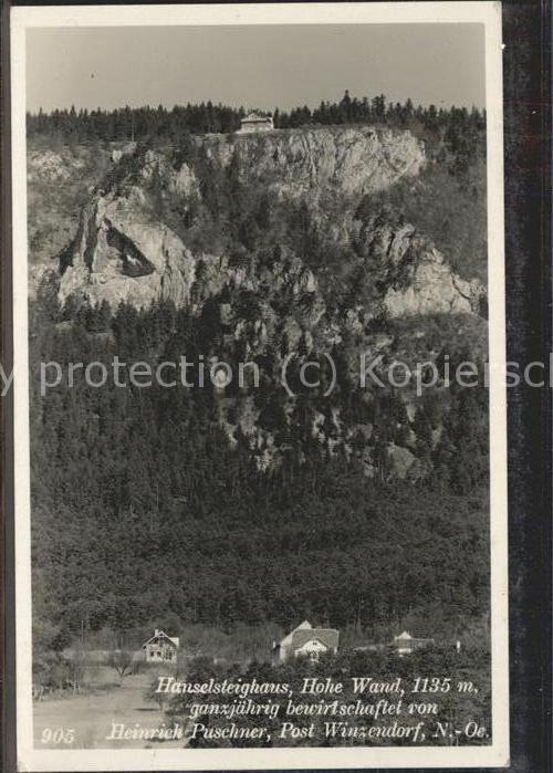 Winzendorf-Muthmannsdorf Hanselsteighaus Hohe Wand