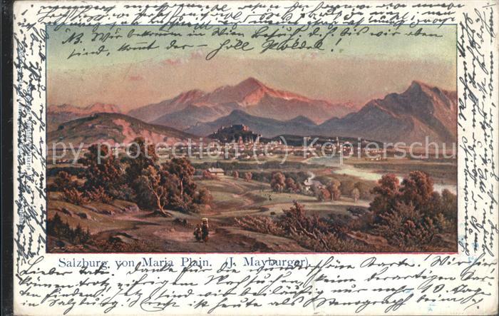 SALZBURG  AT Von Maria Plain Kuenstlerkarte