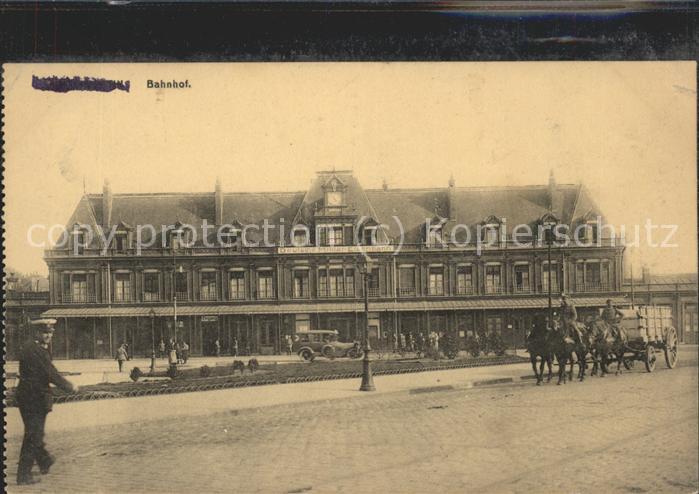Bruessel Bruxelles Bahnhof Pferdewagen auto
