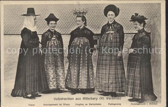Mittelberg Kleinwalsertal Volkstrachten Frauen