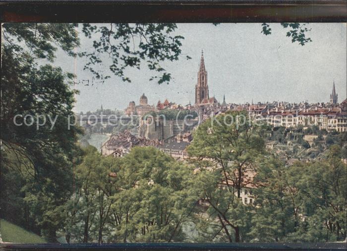 Bern BE Panorama mit Kirchenfeldbruecke