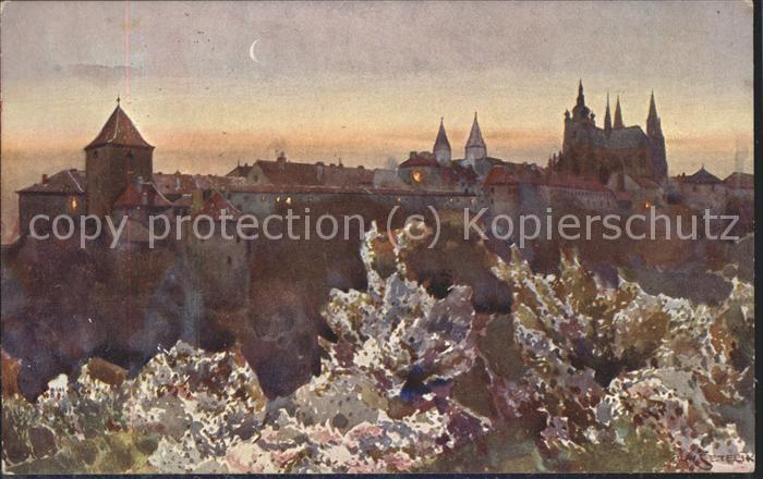 Prag Prahy Prague Hradcany vecer