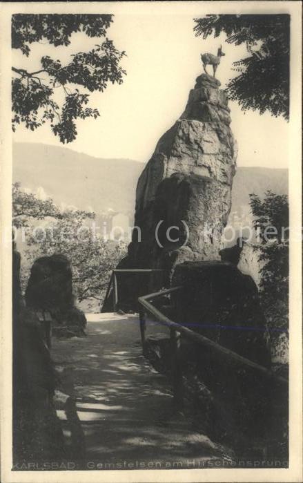 Karlsbad Eger Gamsfelsen am Hirschensprung