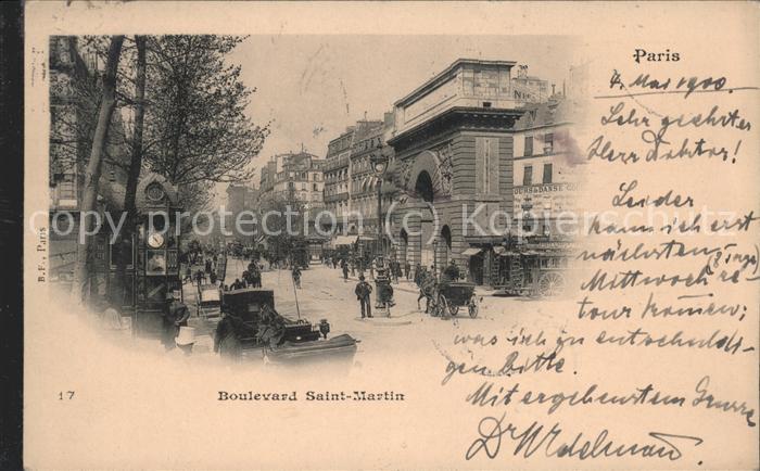Paris Boulevard Saint Martin