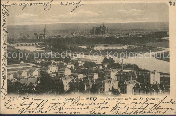 Metz  57 Moselle Panorama von St Quentin