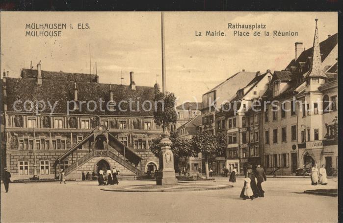 Muelhausen Elsass Rathausplatz Feldpost
