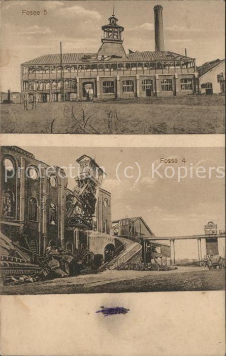 Calais Fosse vor und nach der Zerstörung Feldp