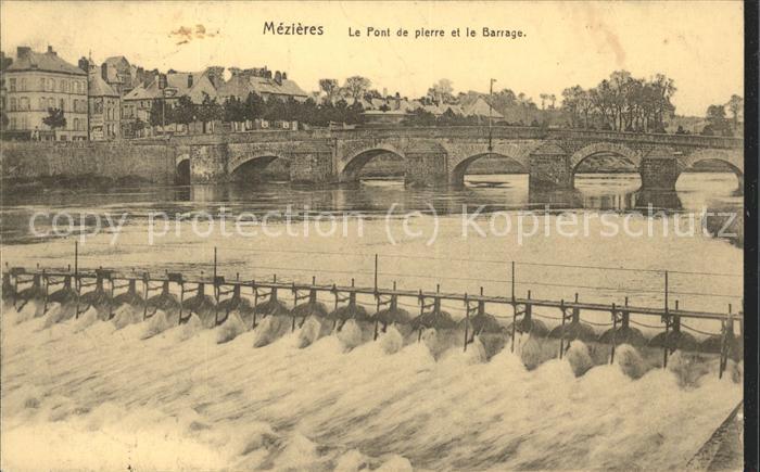 Mezieres-Charleville Le Pont de plerre et le Barrage Feldpos