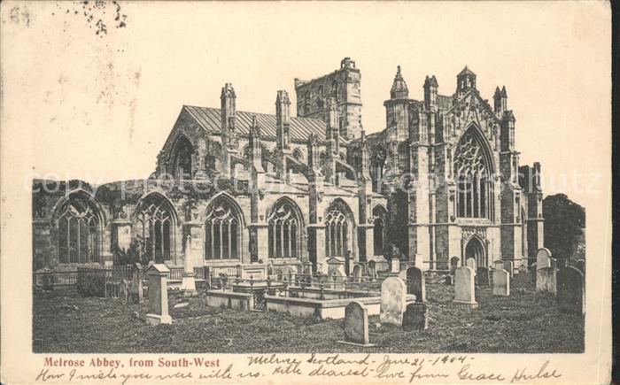Melrose  Melrose Abbey from South West