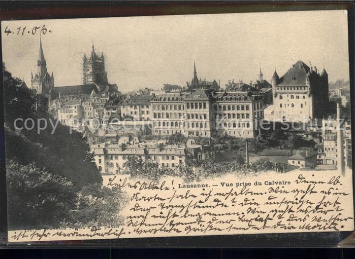 Lausanne VD Vue prise du Calvaire