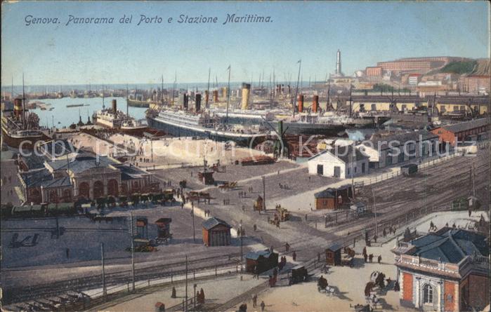 Genova Genua Liguria Porto e Stazione Marittima Schiffe