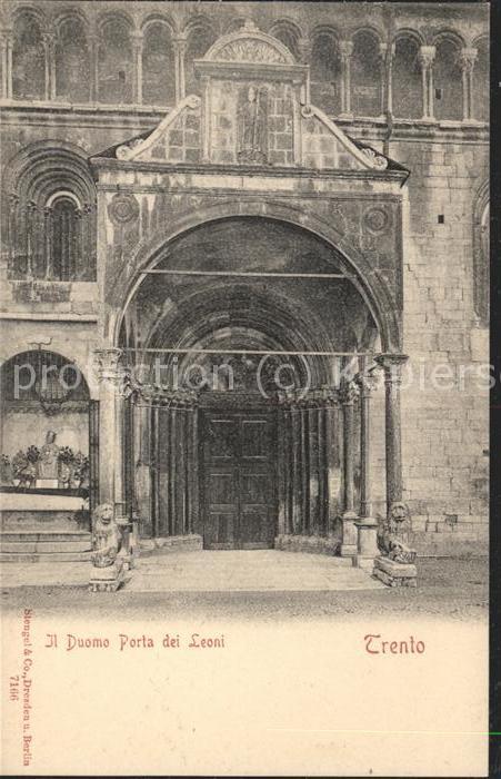 Trento Il Duomo Porta dei Leoni