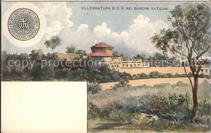 Italien Italia Italy Villeggiatura Di S. S. Nei Giardini Vat