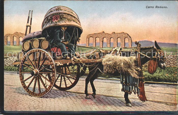 Italien Italia Italy Carro Romana Eselswagen geschmückt