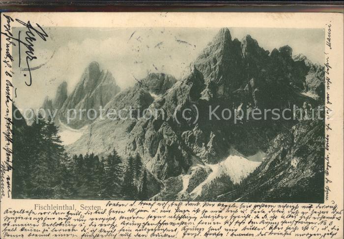 Sexten Sesto Suedtirol Fischleintal