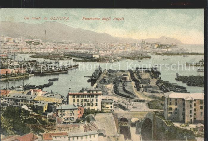 Genova Genua Liguria Panorama dagli Angeli