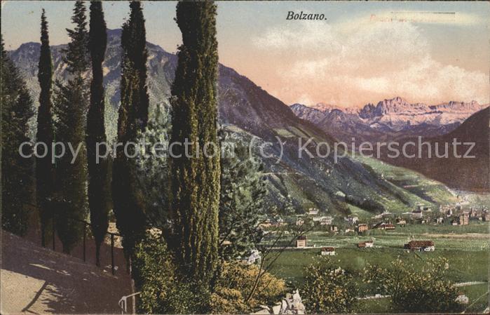 Bolzano Panorama mit Alpen