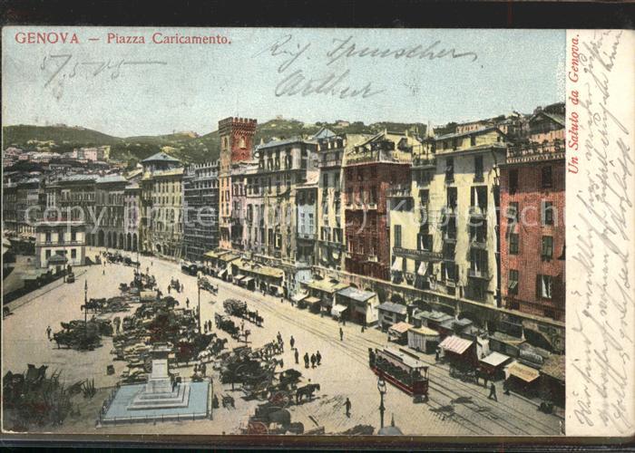Genova Genua Liguria Piazza Caricamento Pferdestrassenbahn