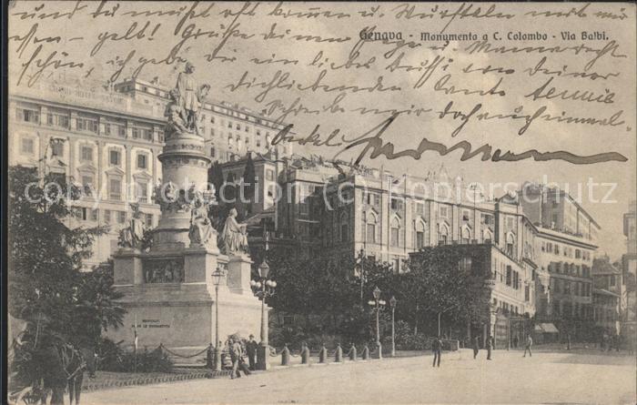 Genova Genua Liguria Monumenta Colombo Via Balbi