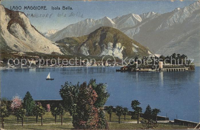 Isola Bella Lago Maggiore Panorama Insel See Berge