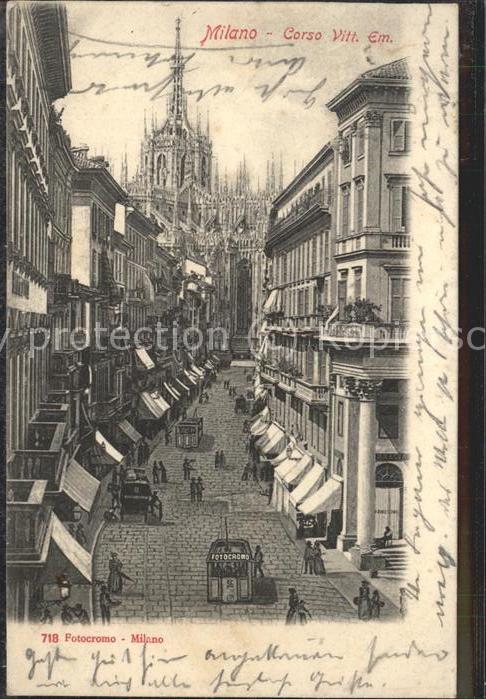 Milano Corso Vittorio Emanuele Strassenbahn Kü