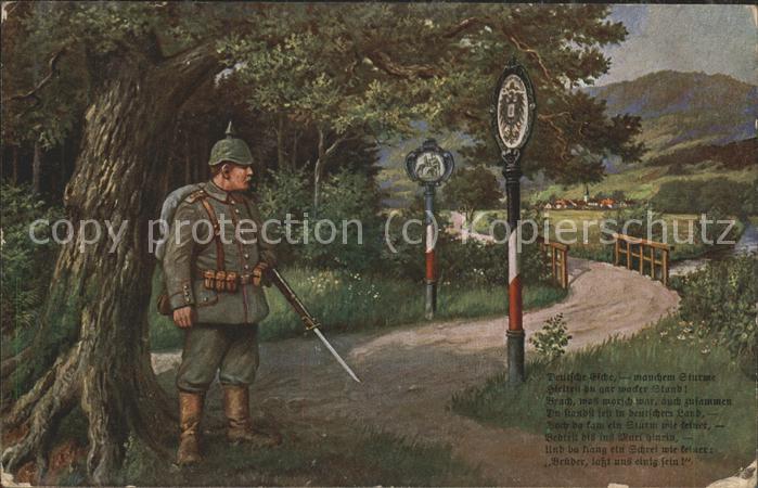 Zoll Grenze Douane Grenze Soldat Völkerkrieg