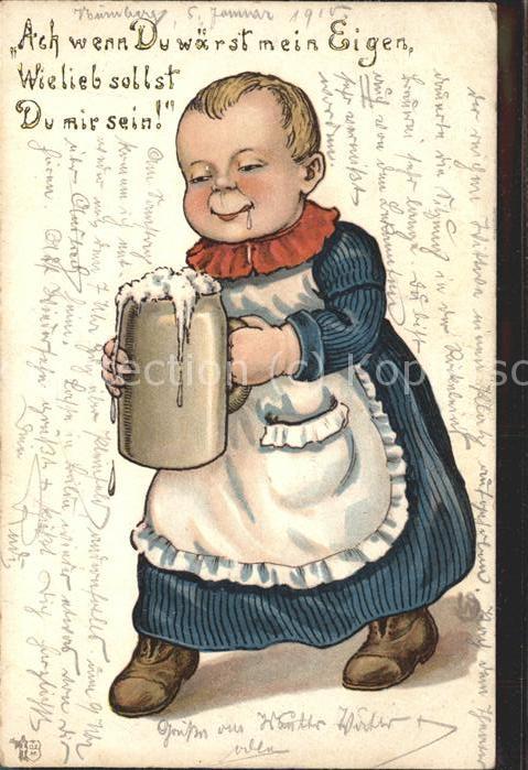 Bier Kind Krug Schürze