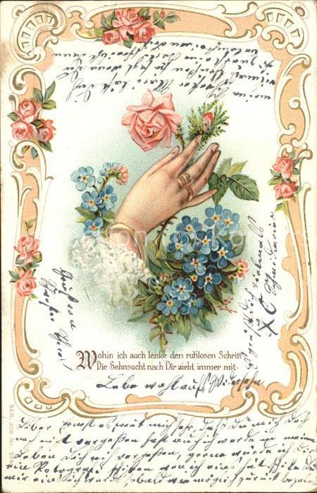 Poesie Rosen Hand Ringe