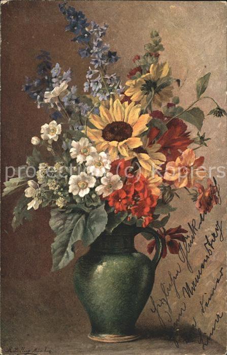 Stillleben Künstlerkarte Blumenstrauss