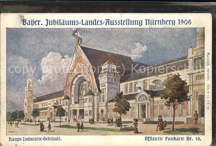Ausstellung Bayr Landes Nuernberg 1906 Haupt-Industrie-Gebäude
