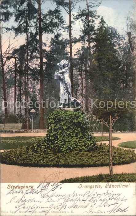 Strassburg Elsass Orangerie Gänseliesel