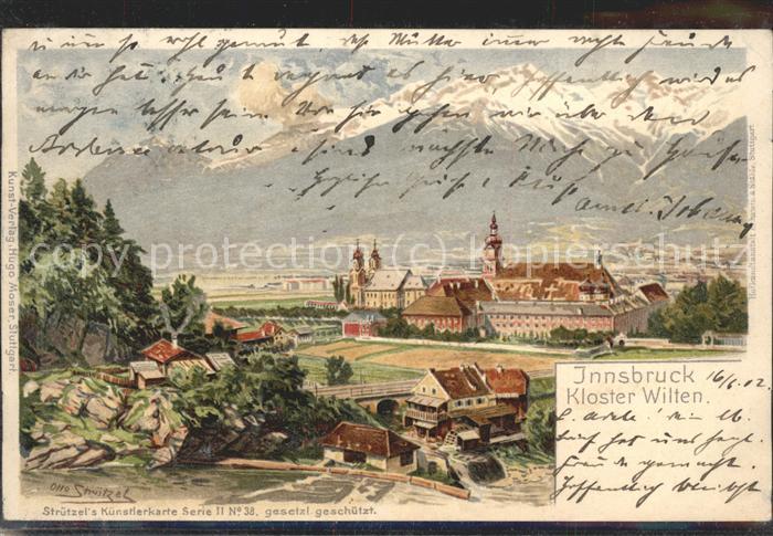 Innsbruck Kloster Wilten Künstlerkarte Stützel