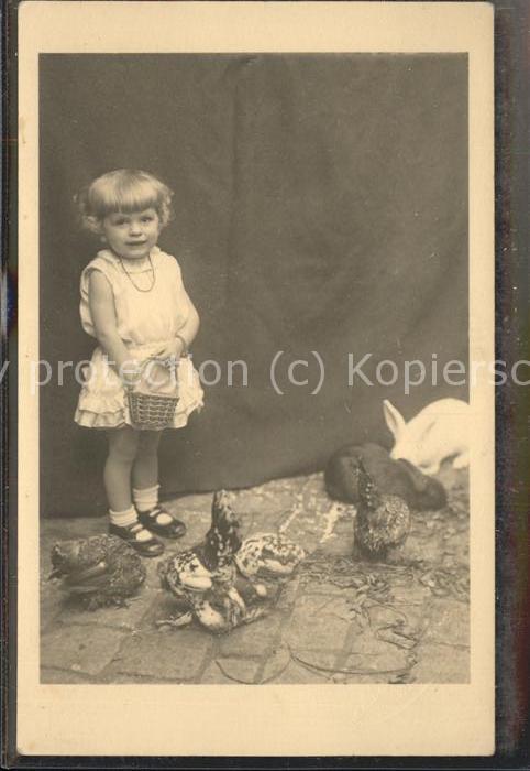 Kinder Child Enfants Hasen Enten
