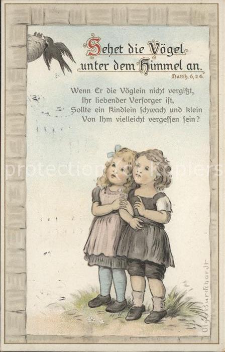 Baby Nursery Bebe Vögel Matth. Spruch Predigt