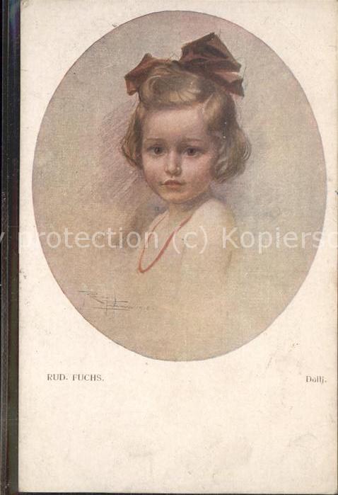 Kuenstlerkarte Rud. Fuchs Mädchen